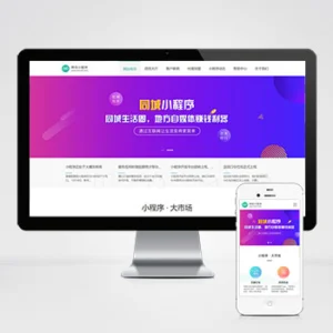 (PC+WAP)微信小程序开发代理展示销售网站模板 软件开发