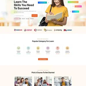 在线教育网站模板 国外教育培训机构静态网页模板下载