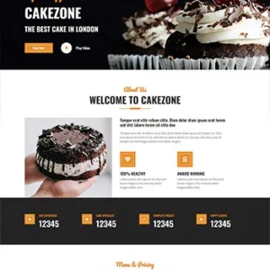 蛋糕店网站设计模板，甜品店网页模板html