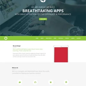 互联网公司网站模板，单页式网站模板