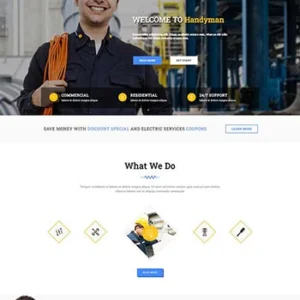 电工管道维修类静态html网页模板