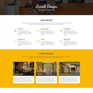 国外响应式室内装饰设计html网页模板