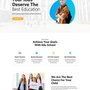 儿童兴趣教育展示响应式网页模板