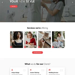 html5私人西服服装订制响应式网页模板