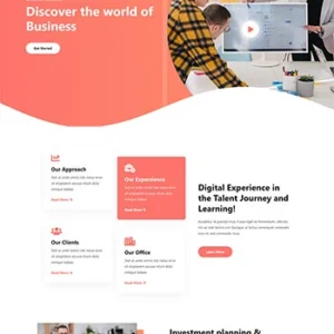 橙色商务营销方案策划响应式静态html网页模板