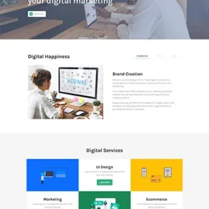 数字营销服务企业响应式html5软件应用单页网页模板