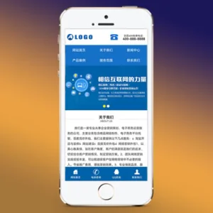 (独立手机版)蓝色营销型网络公司手机网站模板 通用企业网站wap网