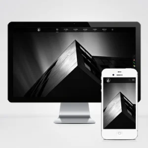 (自适应手机端)响应式室内建筑设计工程公司网站模板 装