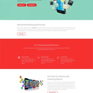 APP软件会员服务展示响应式静态html网页模板