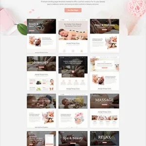 多种首页风格美容水疗spa沙龙中心网站模板