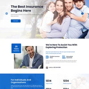 保险服务公司HTML5网站模板