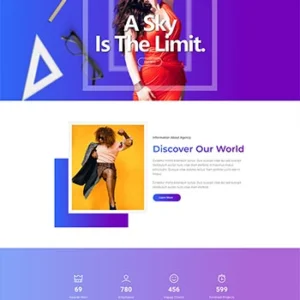 创新型中小企业时尚宣传单页网站模板