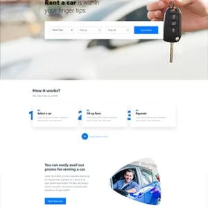 英语汽车租赁网站模板,大气的国外汽车网页设计模板