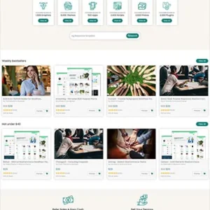国外虚拟素材下载类网站模板 html下载网站模板