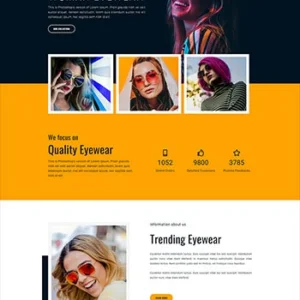 时尚女士墨镜品牌宣传网站模板