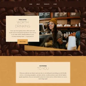 商务休闲咖啡饮品网页模板