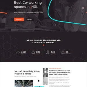 共享办公商业租赁网站模板