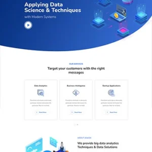 15种风格页面 软件数据分析静态html网页模板