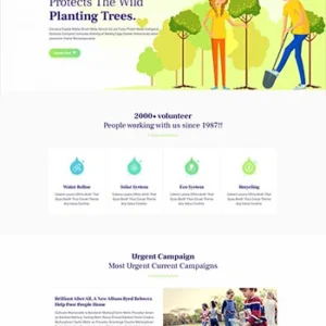 环境生态保护公益网站模板