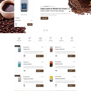 咖啡店铺电商网站模板