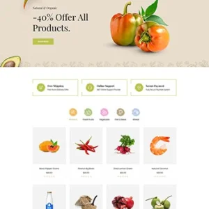 蔬菜水果生鲜超市电商前端html网站模板