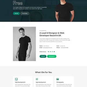 网页设计师个人简历展示网页模板