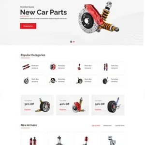 汽车配件商城前端HTML5网站模板