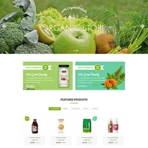 有机果蔬食品商城响应式前端静态html网站模板