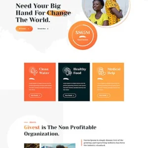非营利性慈善机构前端静态HTML5网站模板