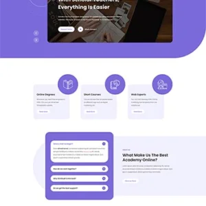 响应式网上学校前端静态HTML5模板