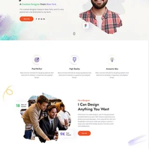 创意设计师个人简历前端html网页模板