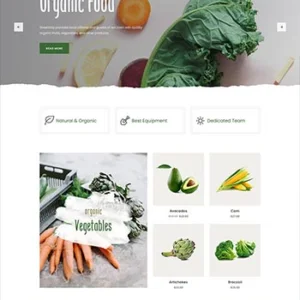 HTML5绿色有机农场水果蔬菜单页前端静态html网站模板
