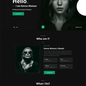 图形设计师个人简历引导页前端静态html模板
