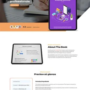 商务风格电子书落地页前端html模板