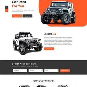 HTML5汽车租赁服务公司前端静态html英文网站模板