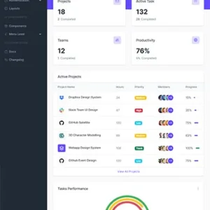 蓝色商务数据后台静态html网站模板