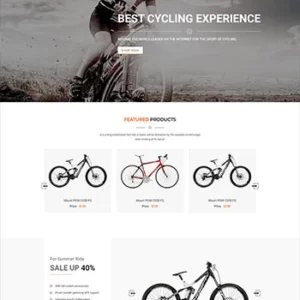 山地自行车户外运动设备商城前端静态html网站模板