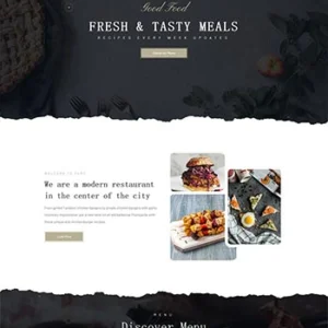 私人厨房餐饮美食店宣传网站前端静态html模板