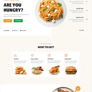 HTML5快餐美食西餐餐饮类前端静态html网站模板