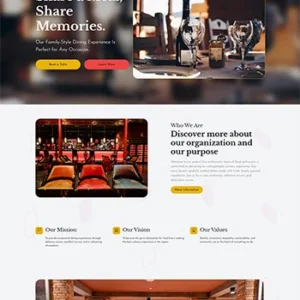 西式高档餐厅宣传服务前端静态网站模板