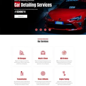 酷黑风格汽车维修保养服务机构前端静态html网站模板