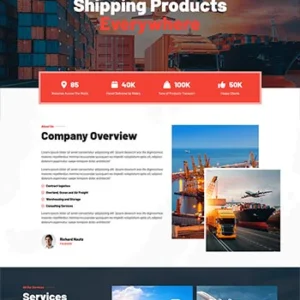 货运船运公司宣传网站前端静态html单页模板