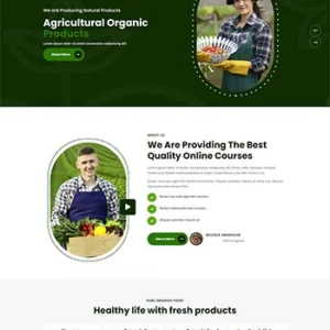 绿色有机生态果蔬农场前端静态html5单页网站模板