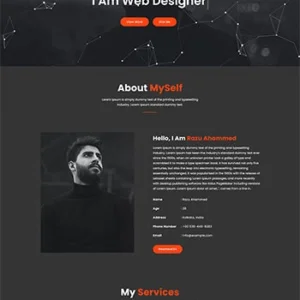 创意风格网页设计师个人简历前端静态html网站模板