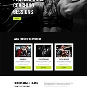 HTML5健身房前端静态网站引导页模板