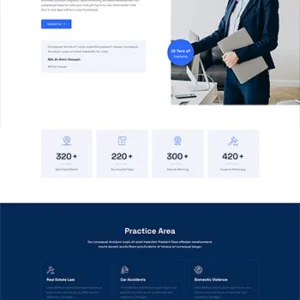 蓝色极简风格律师事务所前端静态html网站模板