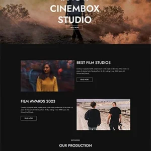 响应式电影制作厂影视宣传前端html单页网站模板