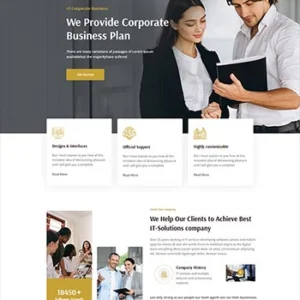 商业计划服务公司HTML5前端静态网站模板