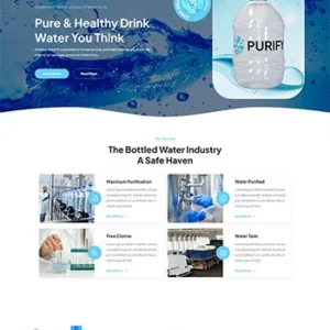响应式瓶装水饮用水行业网站前端静态模板
