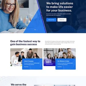 HTML5企业商务服务型公司前端网站模板